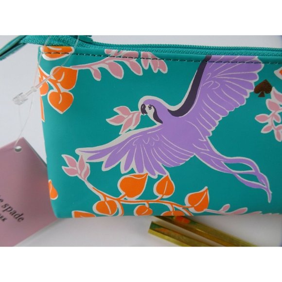 Kate Spade BIRD Party Pencil Case Pouch Ruler Eraser Sharpener Pencils 6-PC Set - Picture 6 of 11